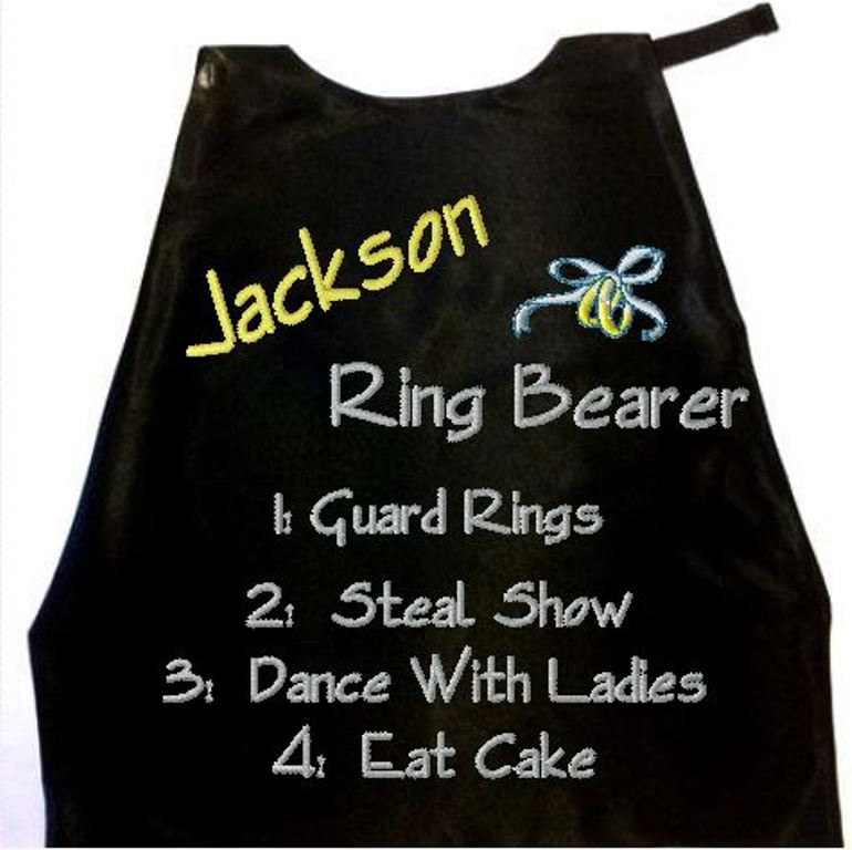 Boy's Ring Bearer Cape, Embroidered Ring Bearer Cape Personalized Wedding Photo Op