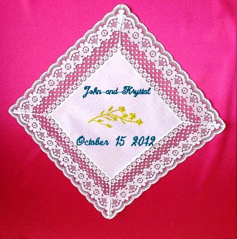 Bridesmaid, Maid Of Honor Heirloom Embroidered, Personalized Hanky, Gift, Handkerchief